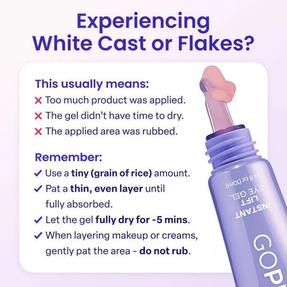 goPure NEW Instant Lift Eye Gel - For the look of Puffiness & Bags, Wrinkles, Fine Lines and Dark Circles, Anti Aging Skin Care for Men & Women with MaxLift3 Biotech Under Eye Brightener